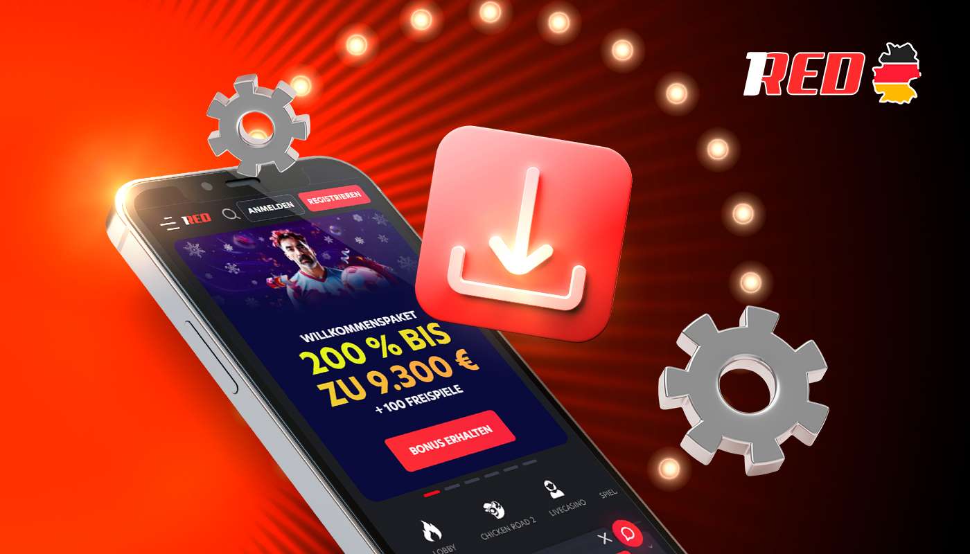 1Red bietet die Installation einer App auf Ihrem Smartphone an.