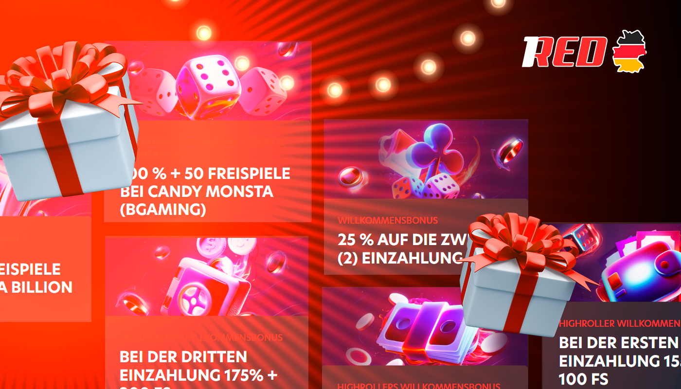 Die Bonusstruktur von 1Red umfasst verschiedene Bereiche